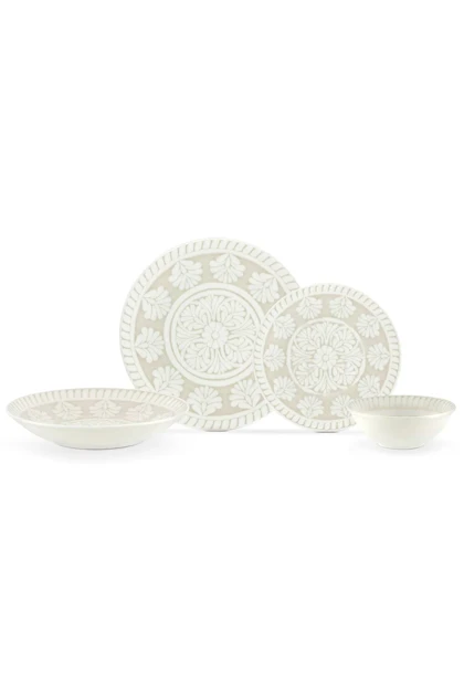 سرویس غذاخوری 24 تکه Madame Coco مدل Fortune Bone China - بژ