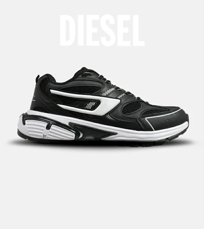کفش کتانی مردانه مشکی سفید DIESEL S-SERENDIPITY SPORT مدل 5381