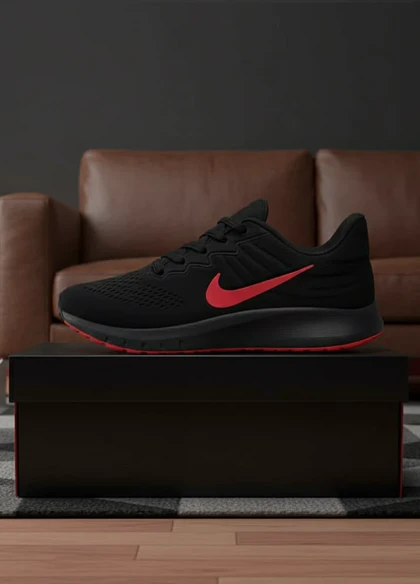 کفش ورزشی مردانه Nike مدل Tigo زیره قرمز-مشکی ویژه