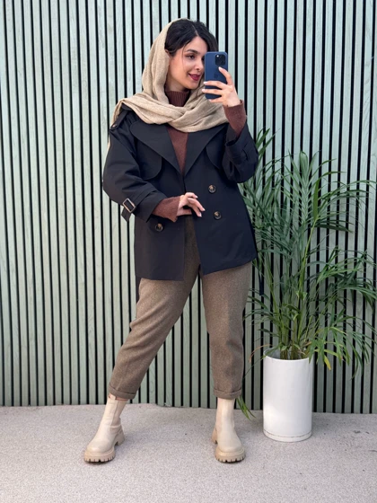 بارانی آستردار نازلی پلاس