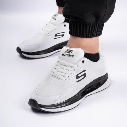 کتانی اسپرت مردانه و زنانه مدل اسکیچرز SKECHERS رنگ سفید