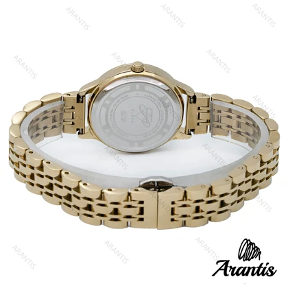 ساعت الکسا 0108 زنانه طلایی صفحه سفیدw-10113