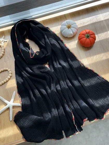 02445- شال میکس مشکی