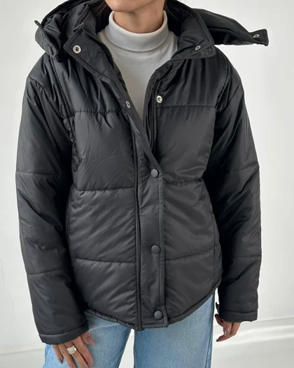 کاپشن کلاهدار کد 130077