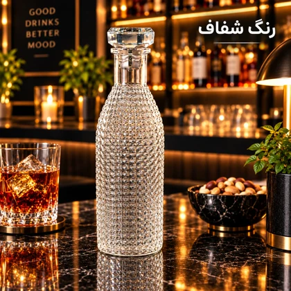 بطری درب دار طرح نقطه ای