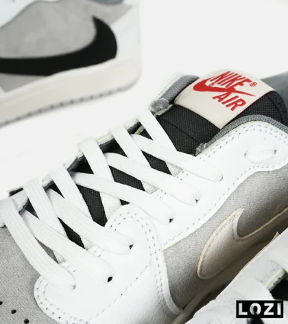 کفش کتانی مردانه سفید طوسی مشکی NIKE travis scott مدل 6704