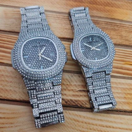 ساعت مچی ست پتک فیلیپ Patek Philippe 6005 فول نگین تاریخ دار