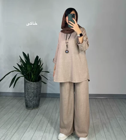 ست مانتو و شلوار پارنا 3