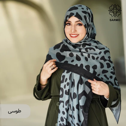 روسری نخ پنبه پلنگی