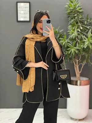 مانتو ژاکارد بغل دکمه