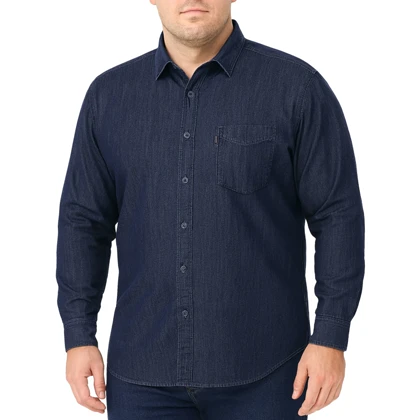 پیراهن جین آستین بلند سایز بزرگ مردانه تن کوک مدل 130193