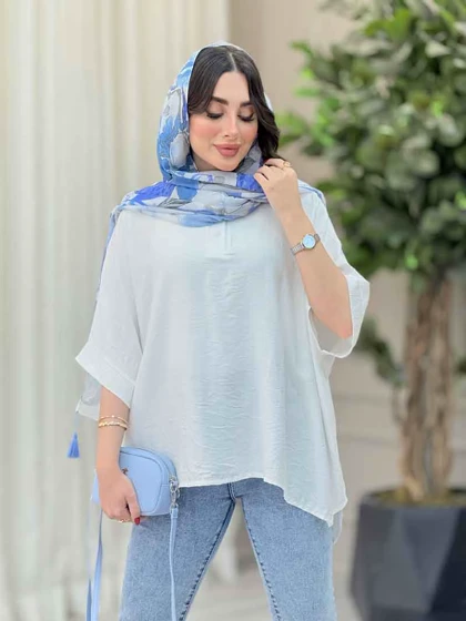 مانتو پانچ یقه دو دکمه