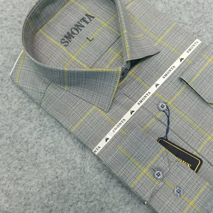 پیراهن چهارخونه مردانه قواره ازاد ( قواره کلاسیک ) _ استین بلند