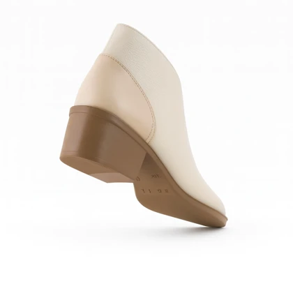 نیم بوت زنانه چرم یلسان مدل ویکات کد 689-GN