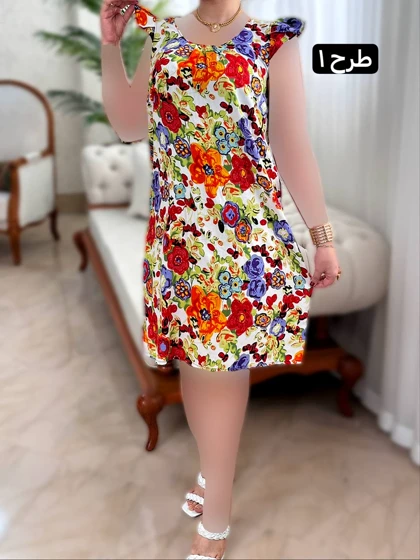 پیراهن نخی ساتینا 2042