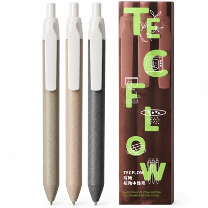 خودکار مشکی ژله ای کاکو KACO مدل TECFLOW KG01 نوک 0.5 میلی متر پک 3 عددی