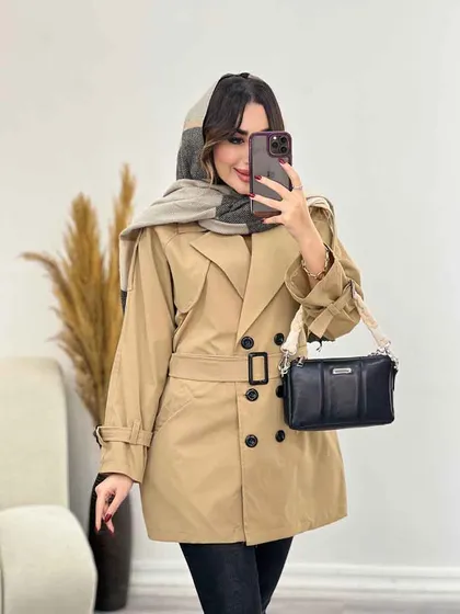بارانی ژیله هلالی شش دکمه