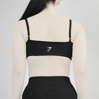 نیم‌تنه جلو گره‌ای ورزشی زنانه جیم شارک مدل PB-4H0243 مشکی