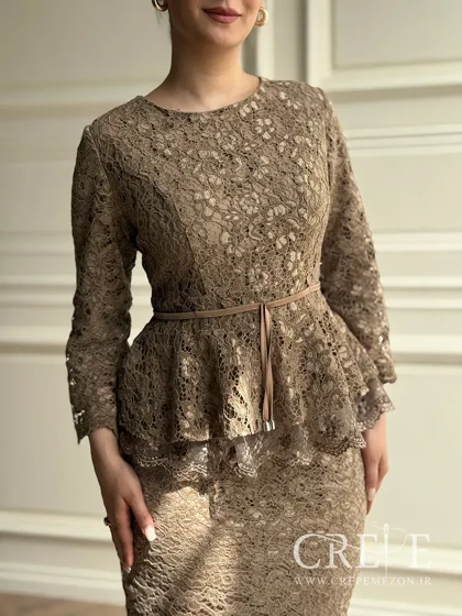 بلوز دامن مخمل گیپور