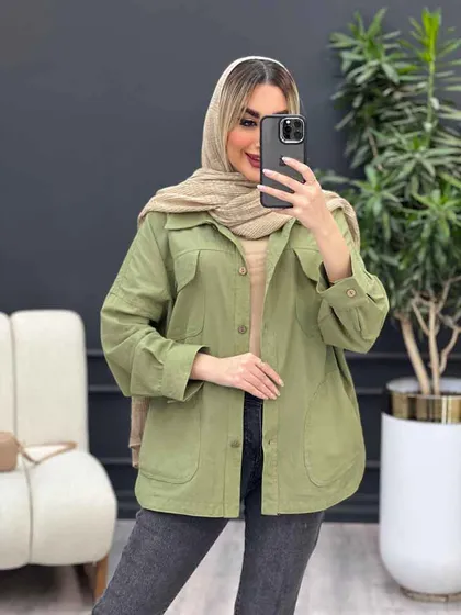 مانتو لینن چهار جیب