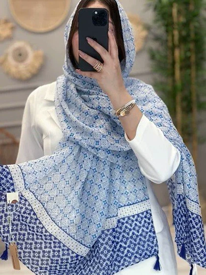 0257-شال طرحدار ژابیز