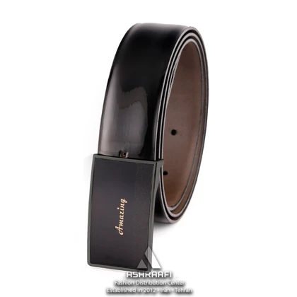 کمربند ورنی مردانه Patent Leather Belt BL38