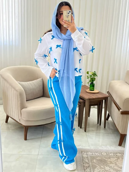 ست زنانه و دخترانه اسپرت بیرونی کد 446