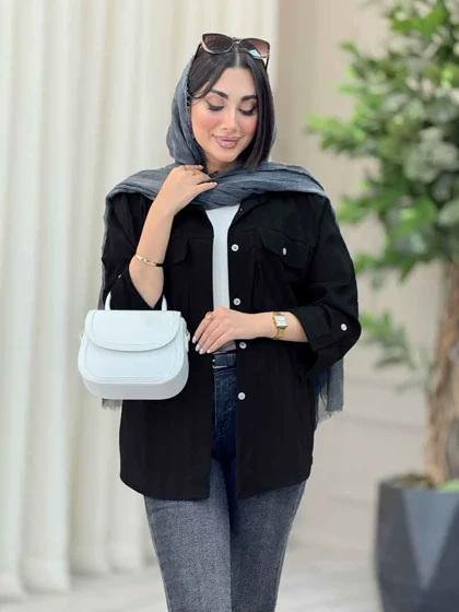 مانتو دو جیب پاکتی محنا