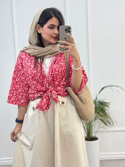 مانتو شومیزی پرگل