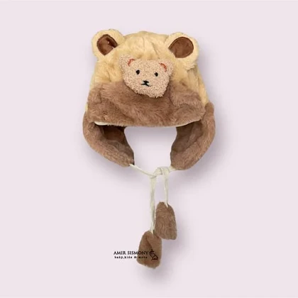 کلاه تدی بچگانه مدل خلبانی