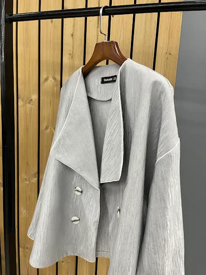 کت کتان لمه مغزی دوزی