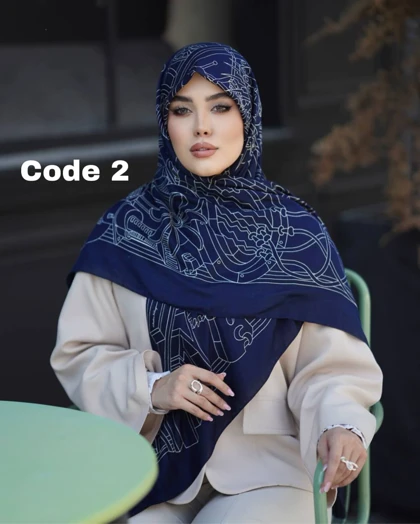روسری نخ سیا اسکارف وارداتی 3621