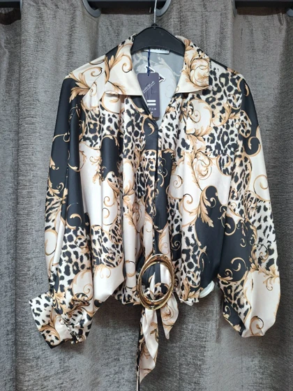 شومیز ساتن حلقه دار