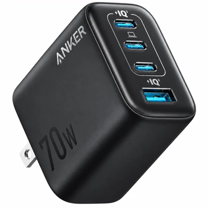 شارژر دیواری 70 وات انکر Anker مدل A121C چهار پورت