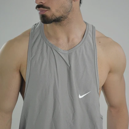 رکابی ورزشی پشت کش دار مردانه نایک مدل VHD-Dri Fit-4K0998 طوسی روشن