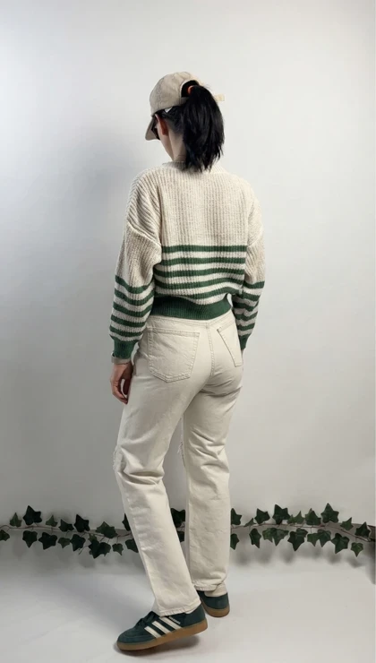 کاردیگان بافت سبز و کرم