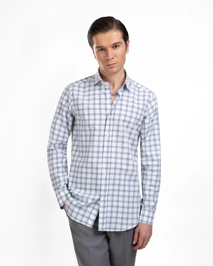 پیراهن مردانه چهارخانه کد 1819