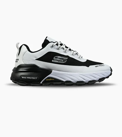 کفش کتانی طبی ورزشی سفید مشکی SKECHERS max protect مدل 8554