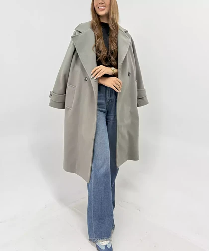 ترنچ کت پالتویی آستردار کد pl004 برند ردا