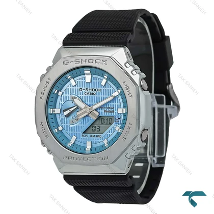 کاسیو جیشاک GM-2100 مردانه سیلور صفحه آبی آسمانی Gshock-7937-G