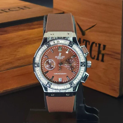 ساعت مچی زنانه هابلوت HUBLOT A919G با 3 موتور فعال کرنوگراف کد 2
