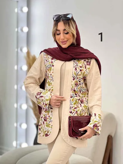 مانتو کتی لینن خرجه کاری هندی