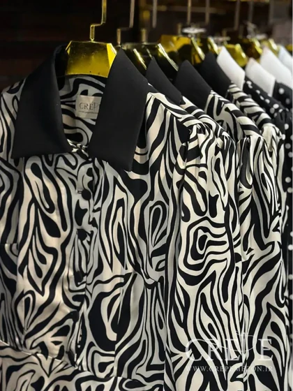 پیراهن ساتن کره زبرا ابرا با تور