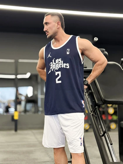 ست بسکتبالی لس آنجلس (Los Angeles) پارچه فلامنت سوزنی طرح آجری (8 رنگ)