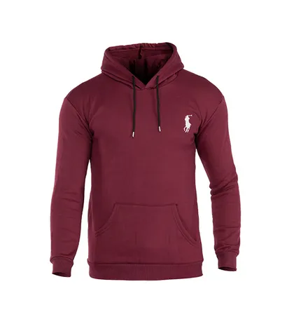 هودی مردانه کلاهدار زرشکی Polo