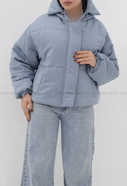 کاپشن کوتاه کتان کج راه کد1004770