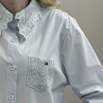 شومیزیقه جیب گیپور