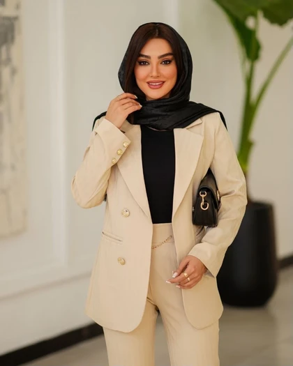 کت و شلوار مدل 4دگمه زنجیری کد 778