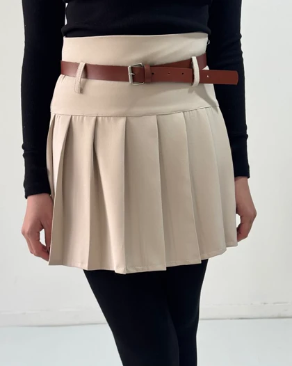 دامن پلیسه کمردار کد 400010