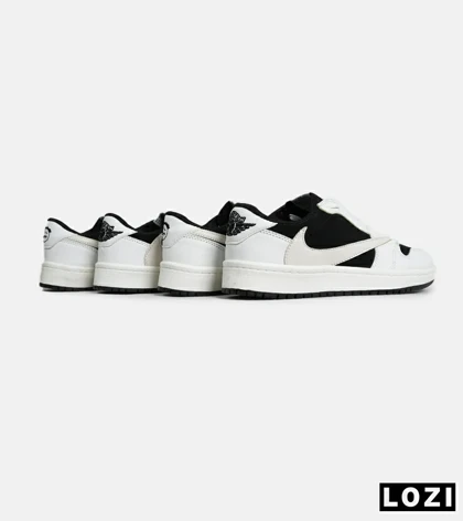 کفش کتانی مردانه سفید مشکی NIKE travis scott مدل 7030